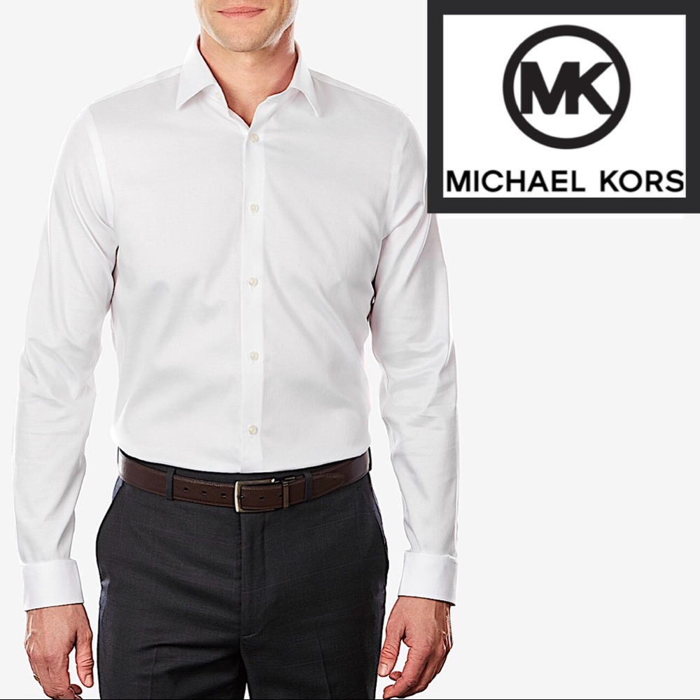 MICHAEL KORS Long Sleeve Cotton Button Down Collar - Picture 1 of 8